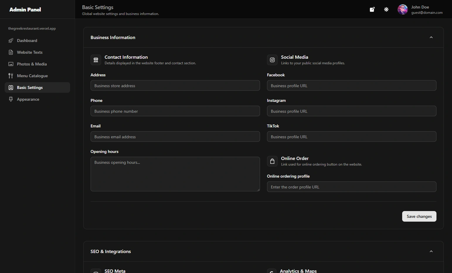 Admin Panel - Dark 1