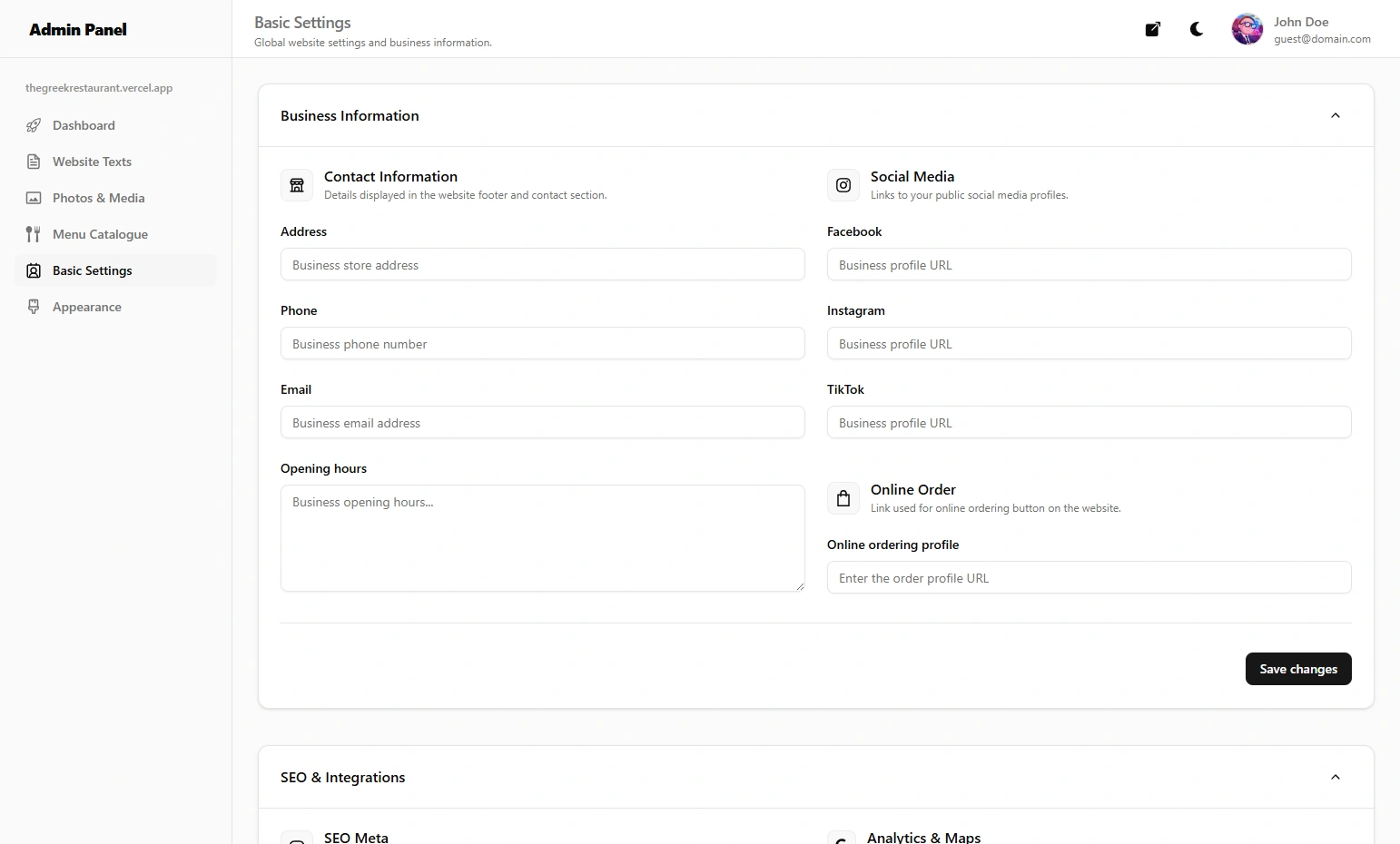 Admin Panel - Light 1